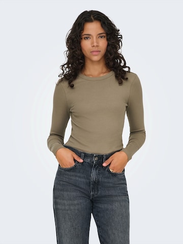 ONLY Shirt 'ONLVAL' in Brown: front