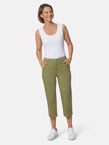 Regular Pantalon Goldner en vert