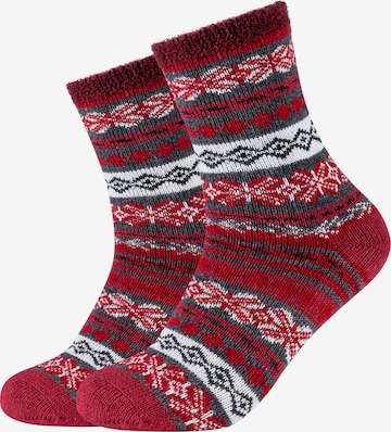 camano Socks in Red: front