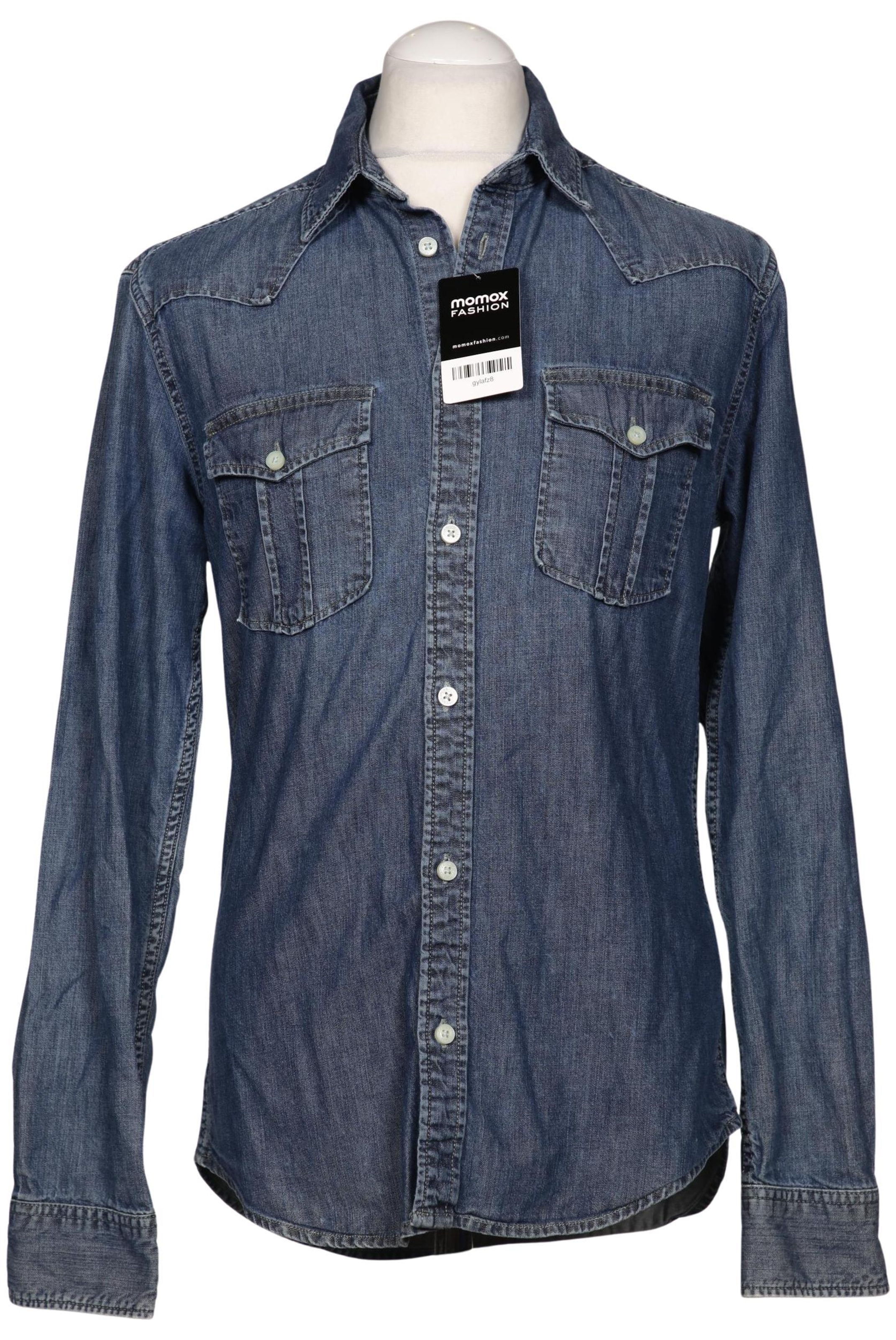JACK & JONES Button Up Shirt in M in Blue: front