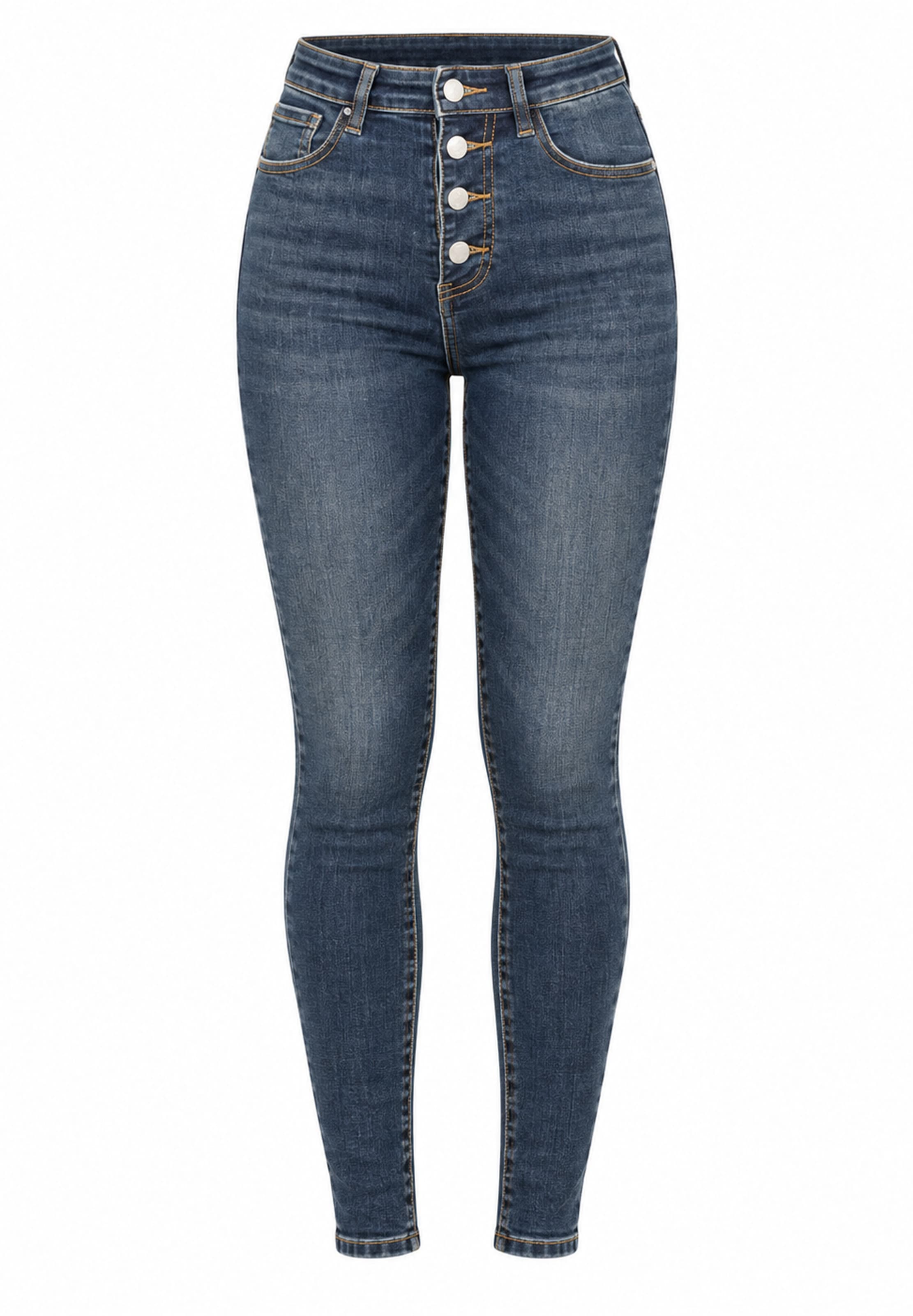 Skinny Jean Elara en bleu : devant