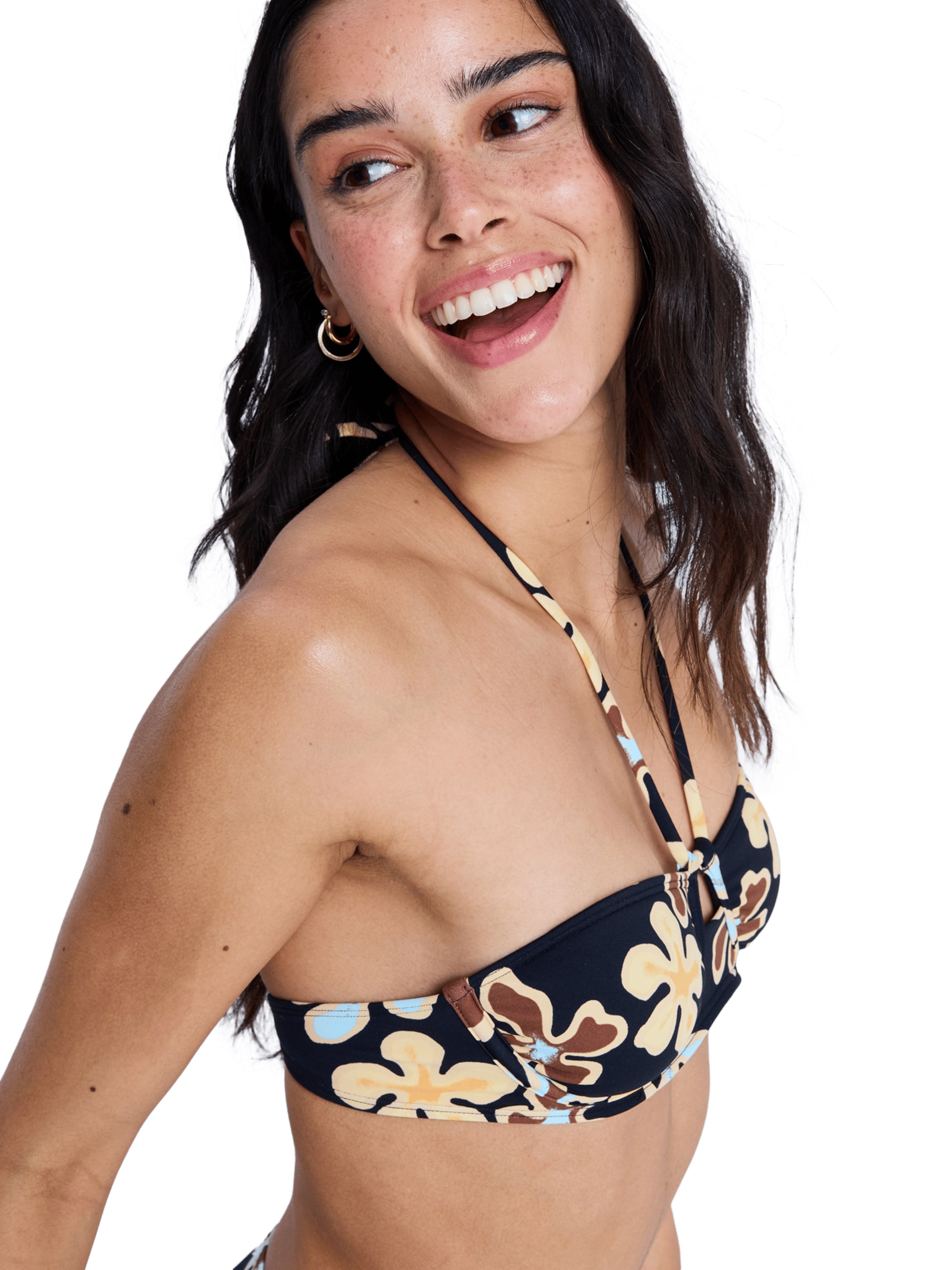 ROXY Bandeau Bikini Top in Black