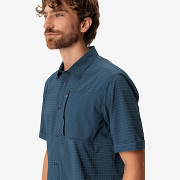 VAUDE Regular fit Athletic Button Up Shirt 'Seiland IV' in Blue