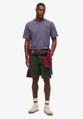 T-Shirt 'Athletic Essential' Superdry en bleu