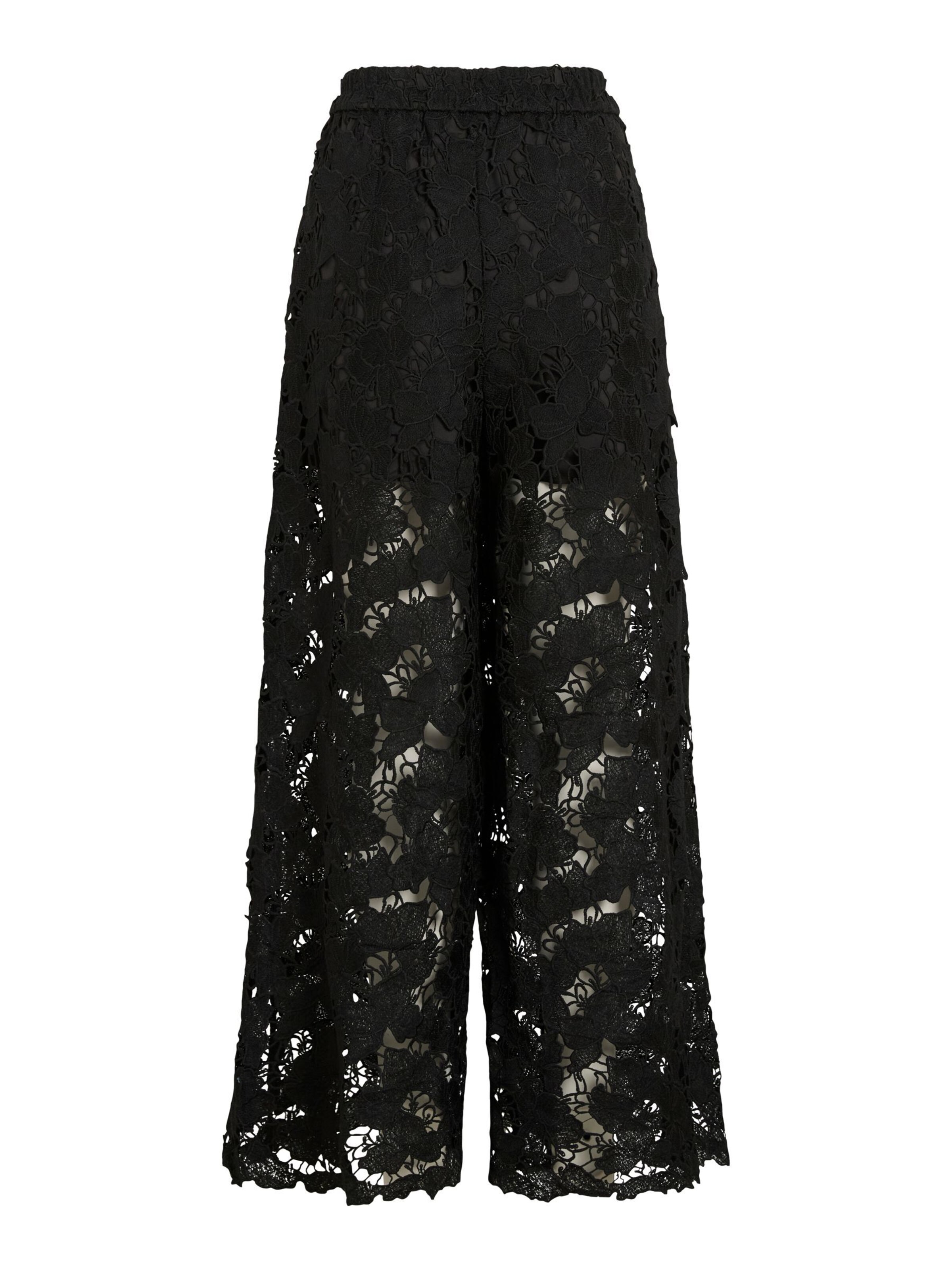 VILA Wide leg Trousers 'VIHylde' in Black