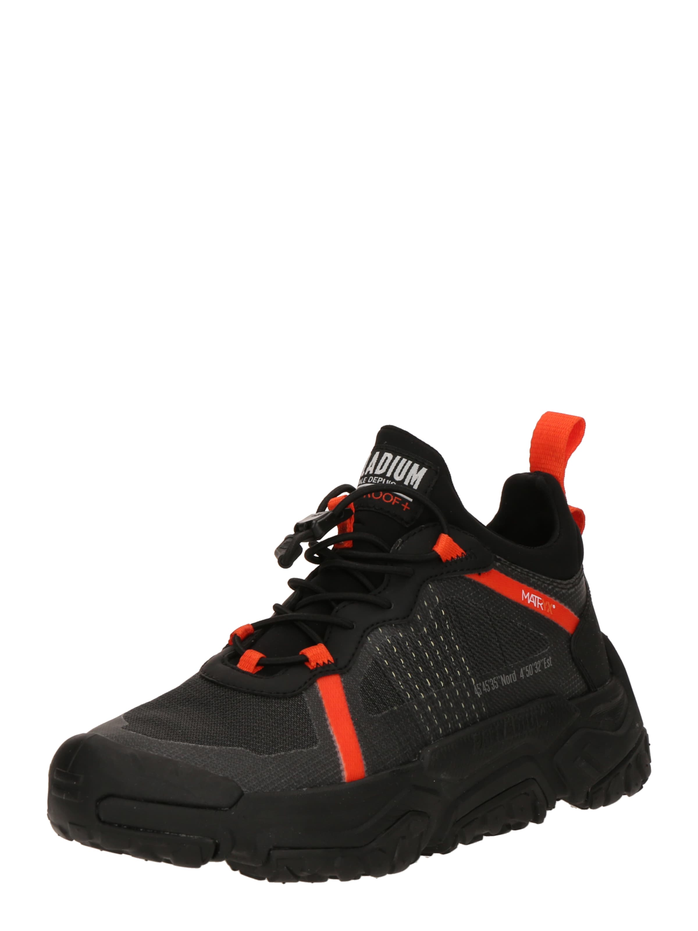 Palladium Σνίκερ χαμηλό σε μαύρο: μπροστά