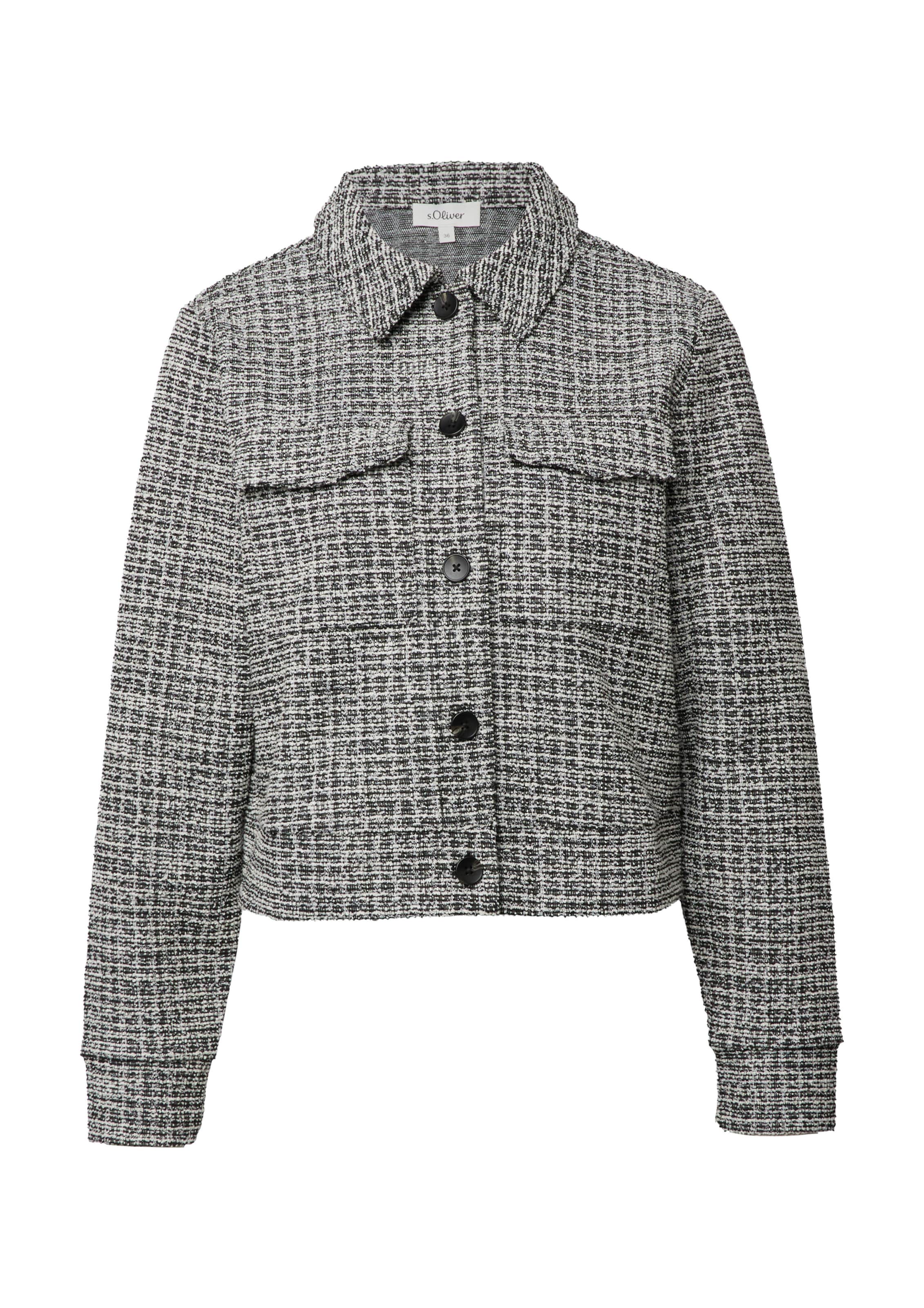 s.Oliver Jacke in Schwarz: Vorderseite
