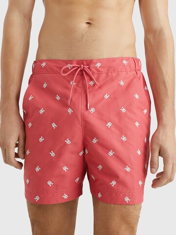 Shorts de bain Tommy Hilfiger Underwear en rouge : devant