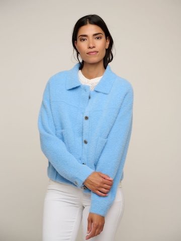 RINO & PELLE Knit Cardigan 'Bubbly' in Blue: front