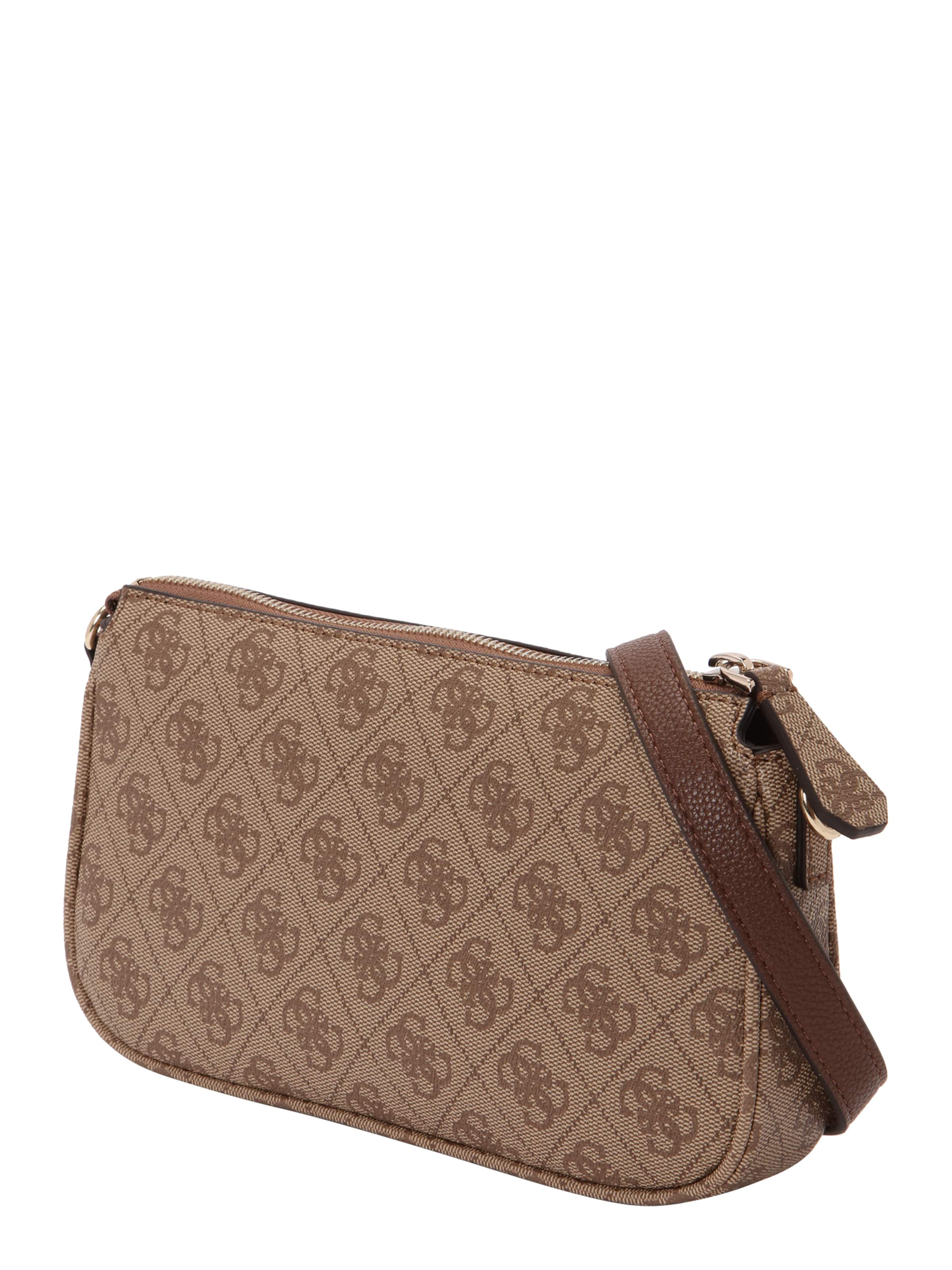 GUESS Τσάντα ώμου 'NOELLE II DBL POUCH CROSSBODY' σε καφέ