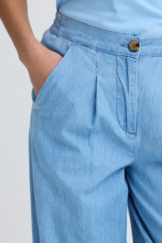 ICHI Wide leg Jeans 'ICHBarcy' in Blauw
