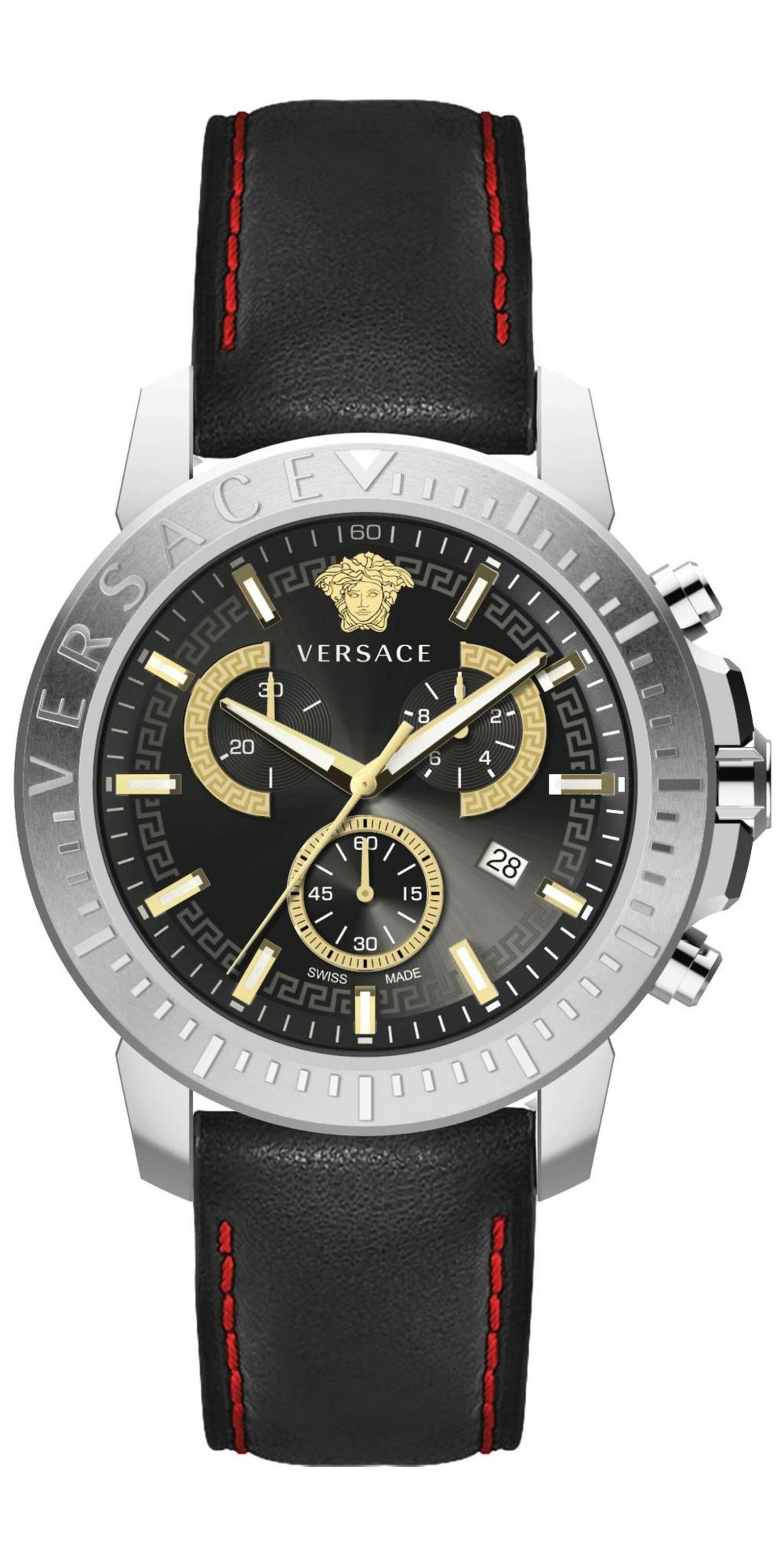 VERSACE Uhr in schwarz / silber, Produktansicht