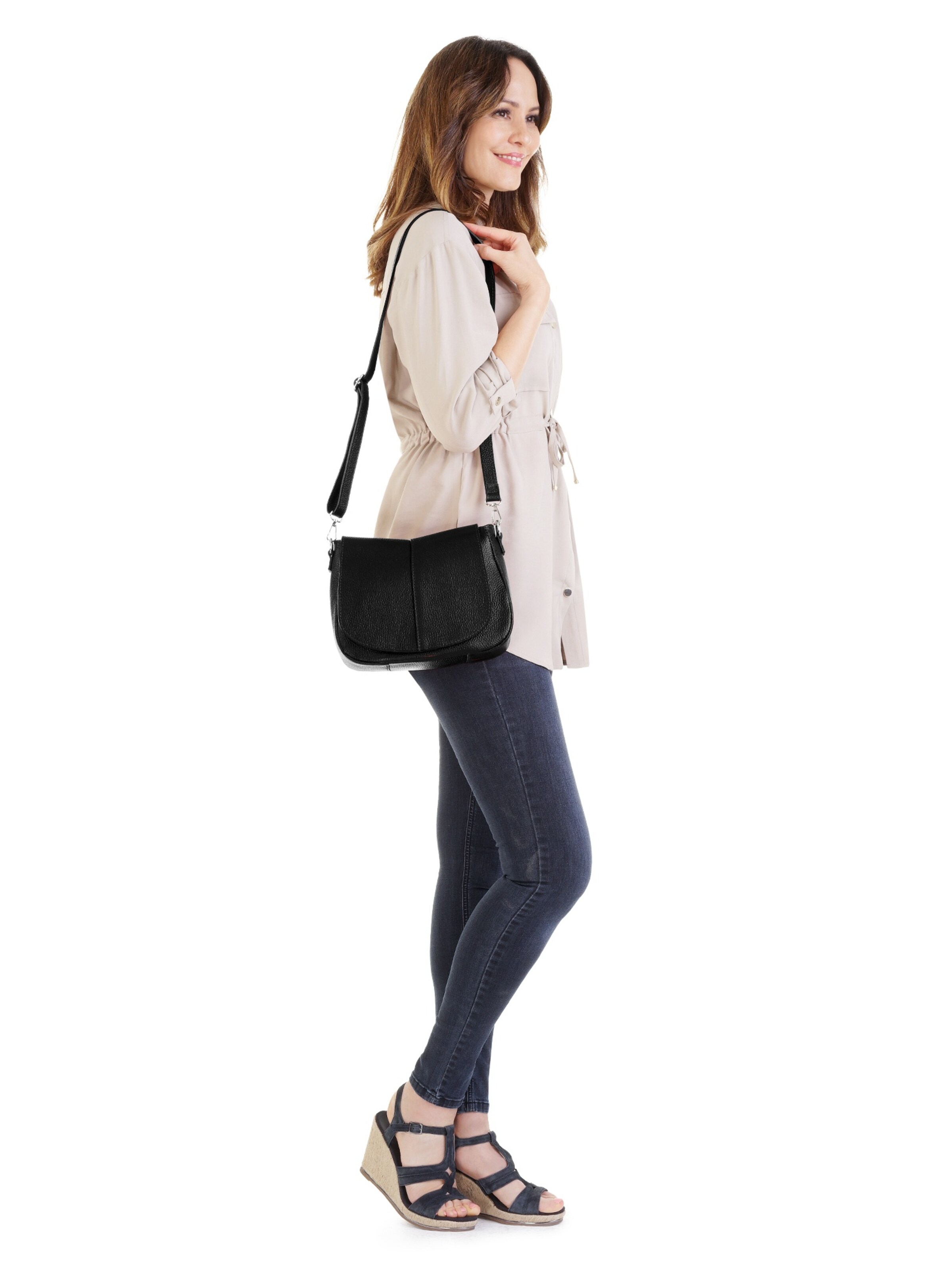 Sac à bandoulière Cluty en noir