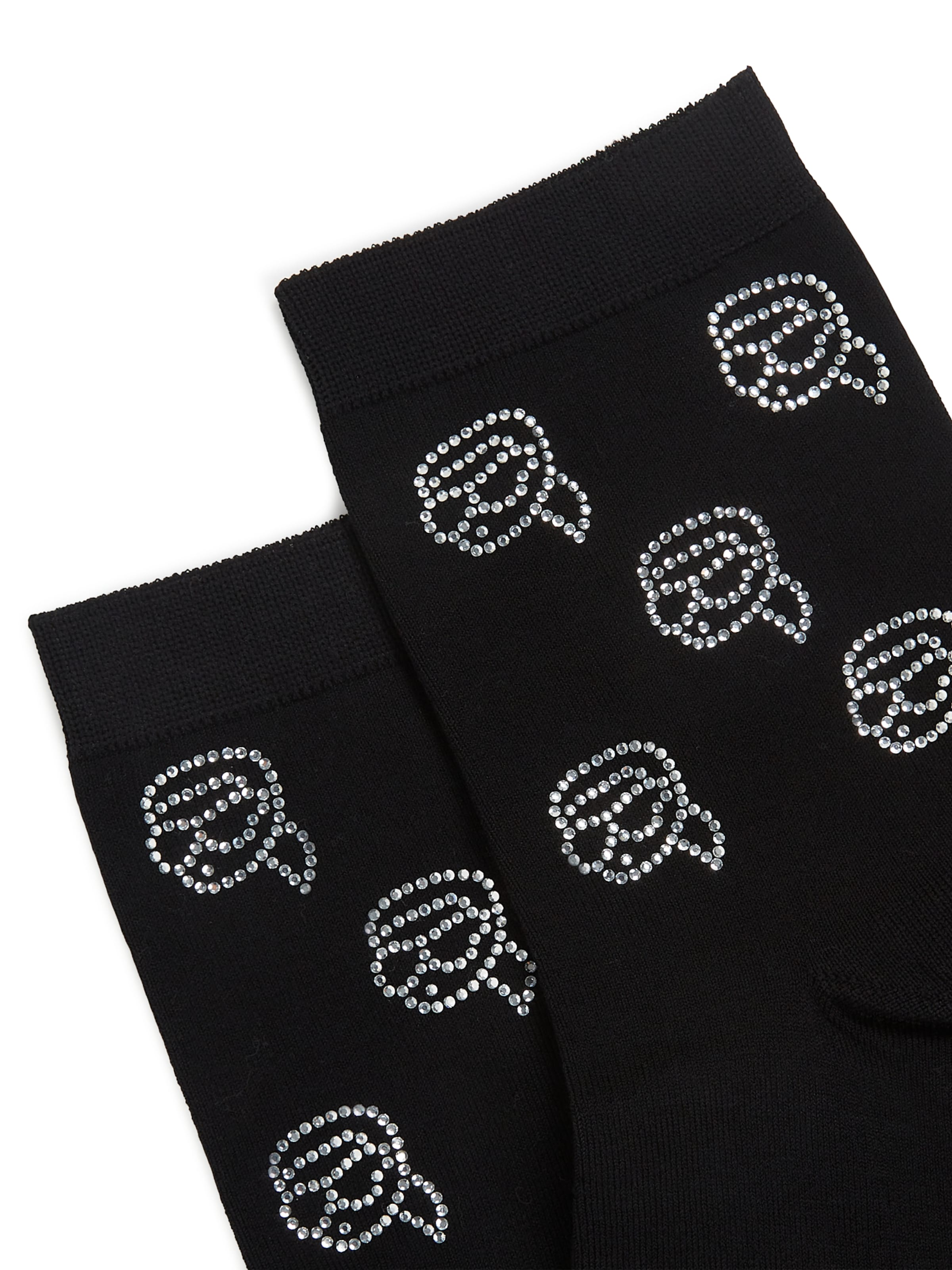 Șosete 'RHINESTONE' de la Karl Lagerfeld pe bej