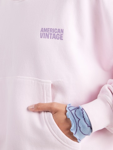AMERICAN VINTAGE Mikina 'PLIZZY' - Ružová