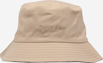 Calvin Klein Hat in Beige: front