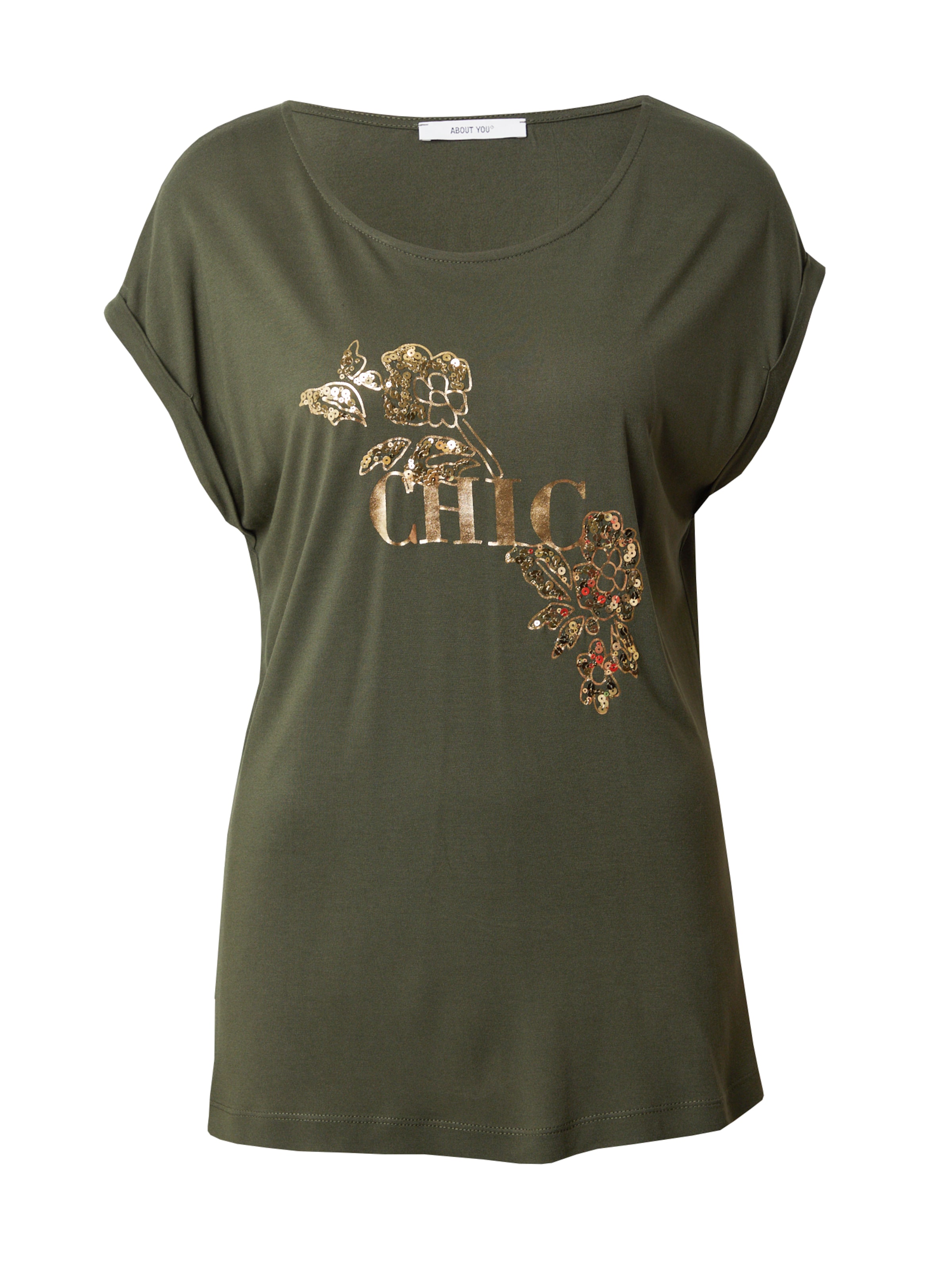 T-shirt ABOUT YOU en vert : devant