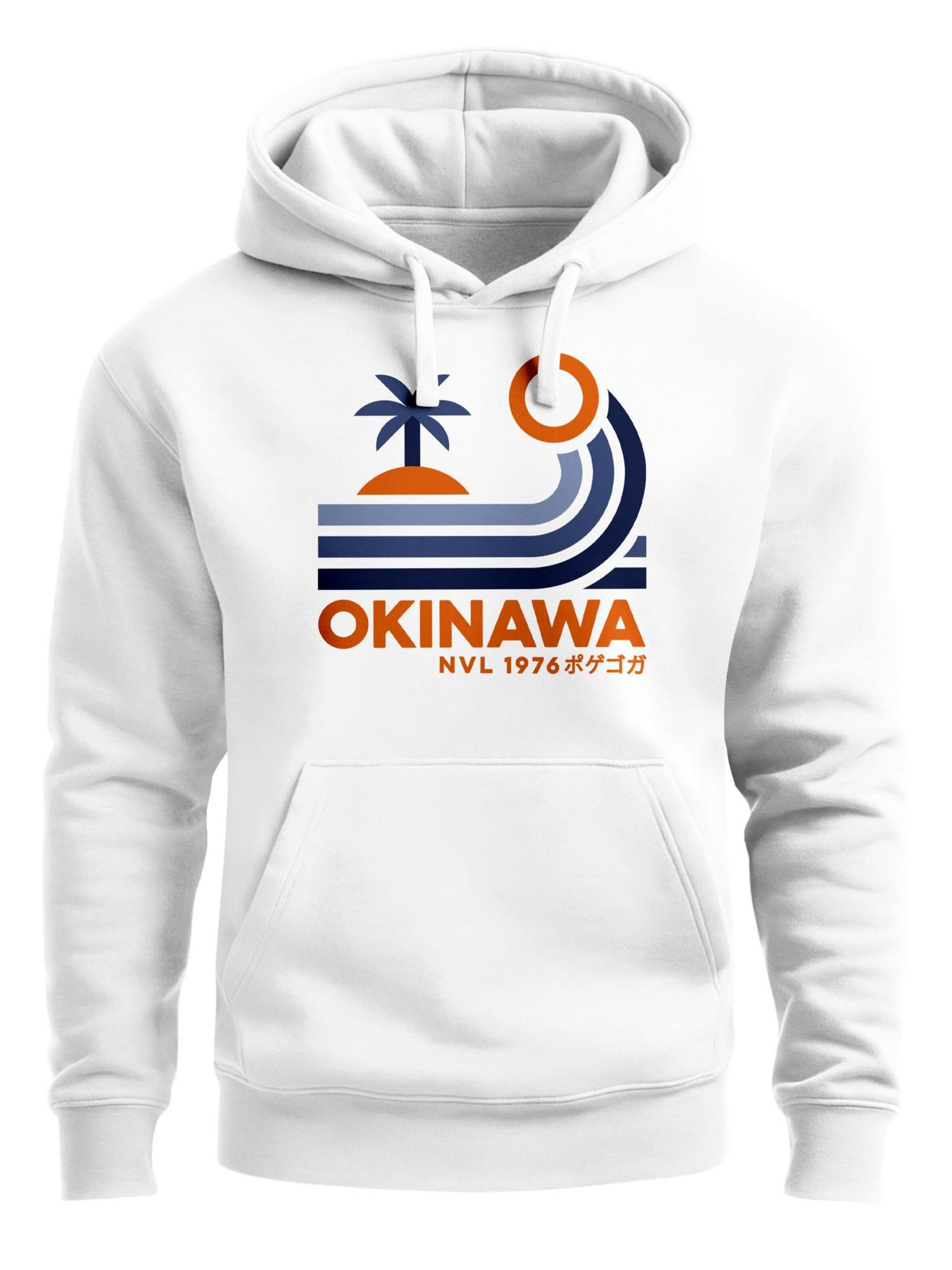 Neverless Sweatshirt 'Okinawa Sunrise' in White: front