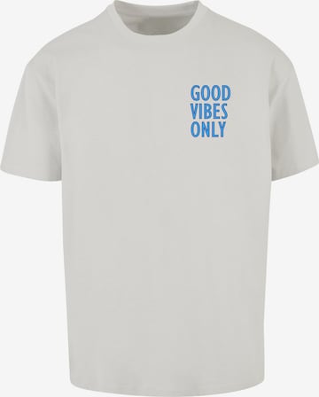 Merchcode T-Shirt 'Good Vibes Only' in Grau: Vorderseite
