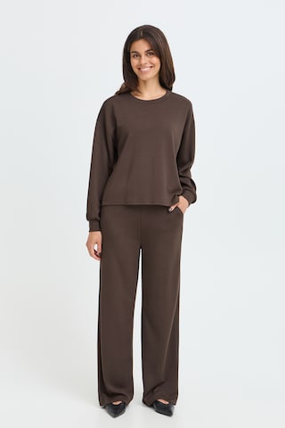 Fransa Wide Leg Hose 'FRAURORA' in Braun