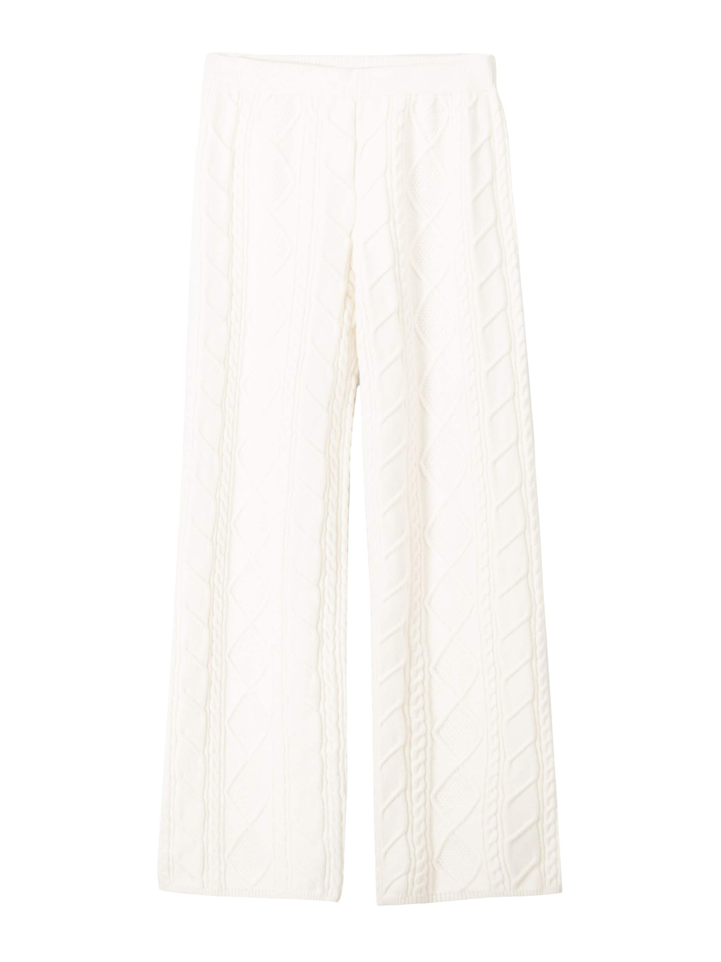 Bershka Szabványos Nadrág - fehér: elől