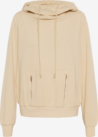 Bluză de molton de la usha BLUE LABEL pe bej: față