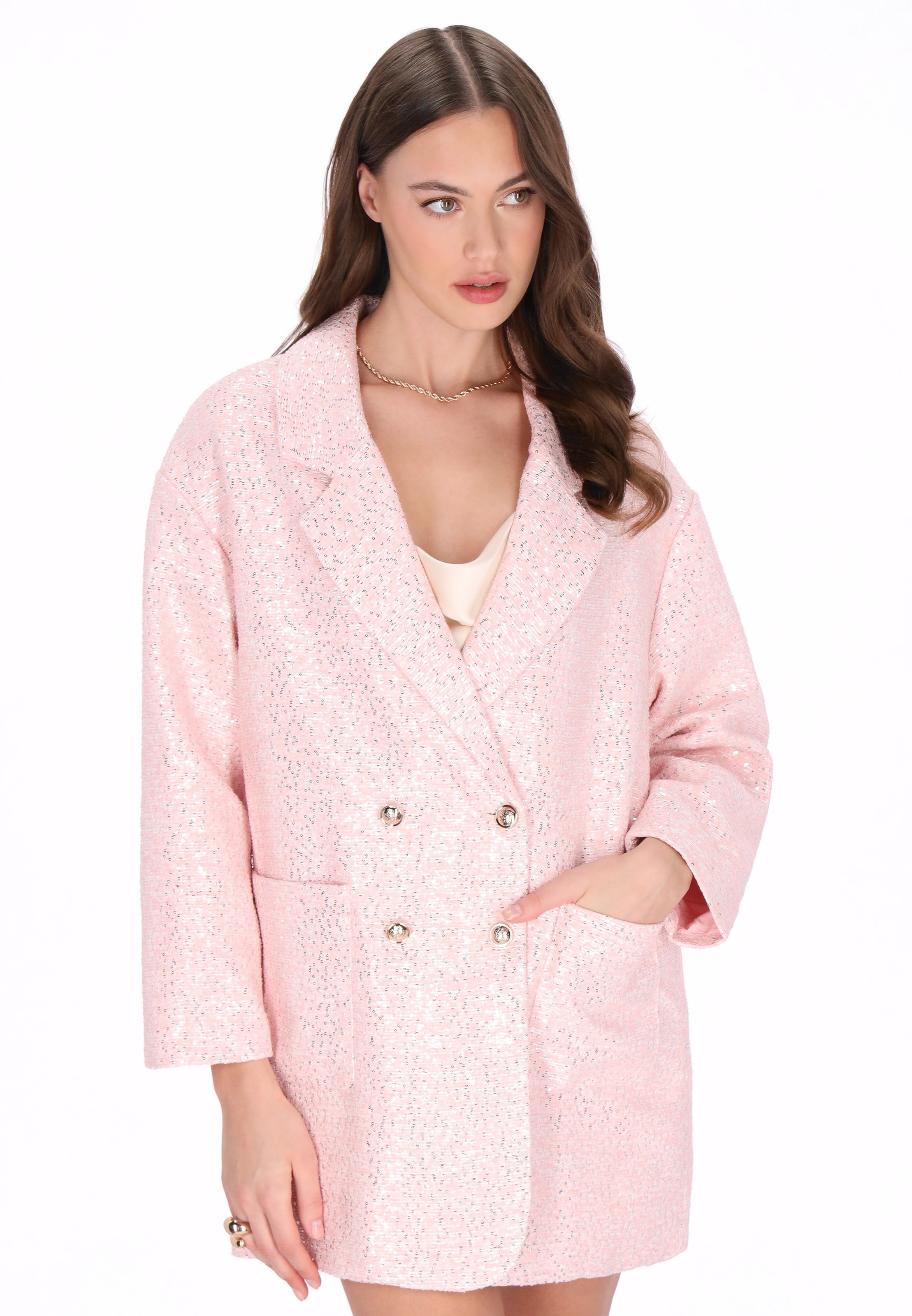 Blazer faina en rose : devant