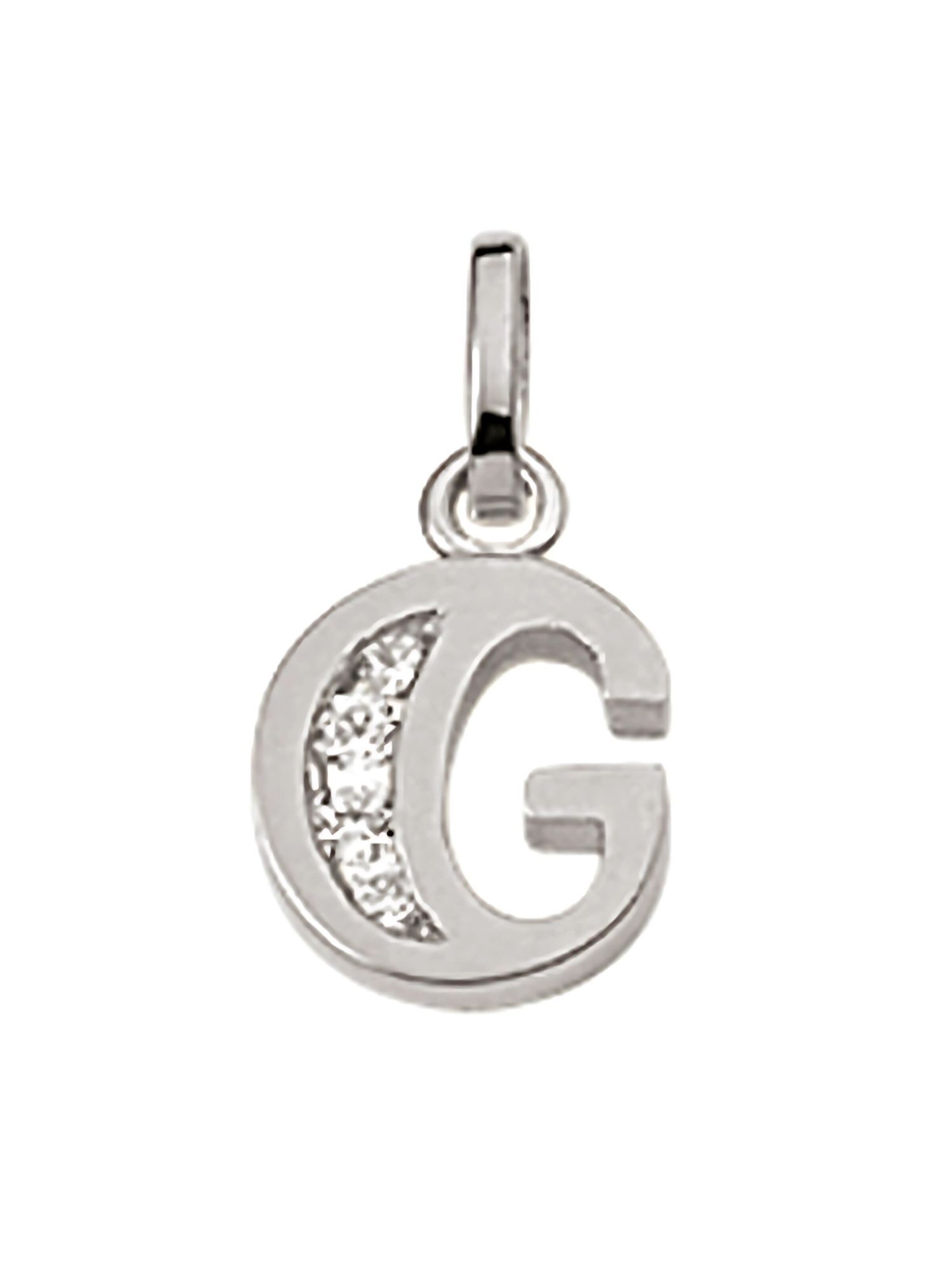 Adelia´s Pendant 'G' in Silver: front