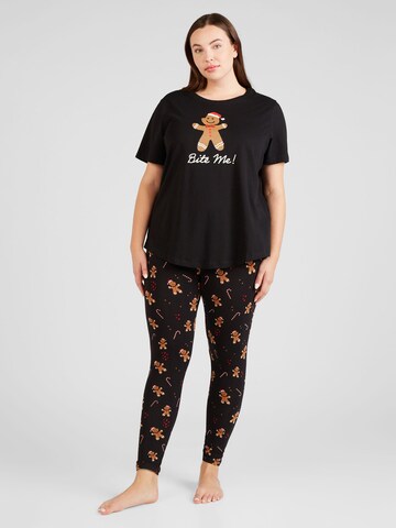 ONLY Carmakoma Pajama 'Cooler Life' in Black: front