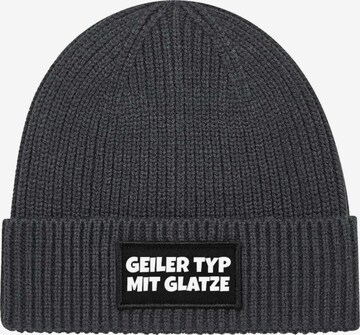 Youth Designz Mütze 'Geiler Typ mit Glatze' in Grau: Vorderseite