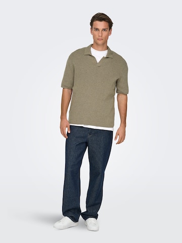 Only & Sons - Jersey 'ONSTRAVIS' en marrón