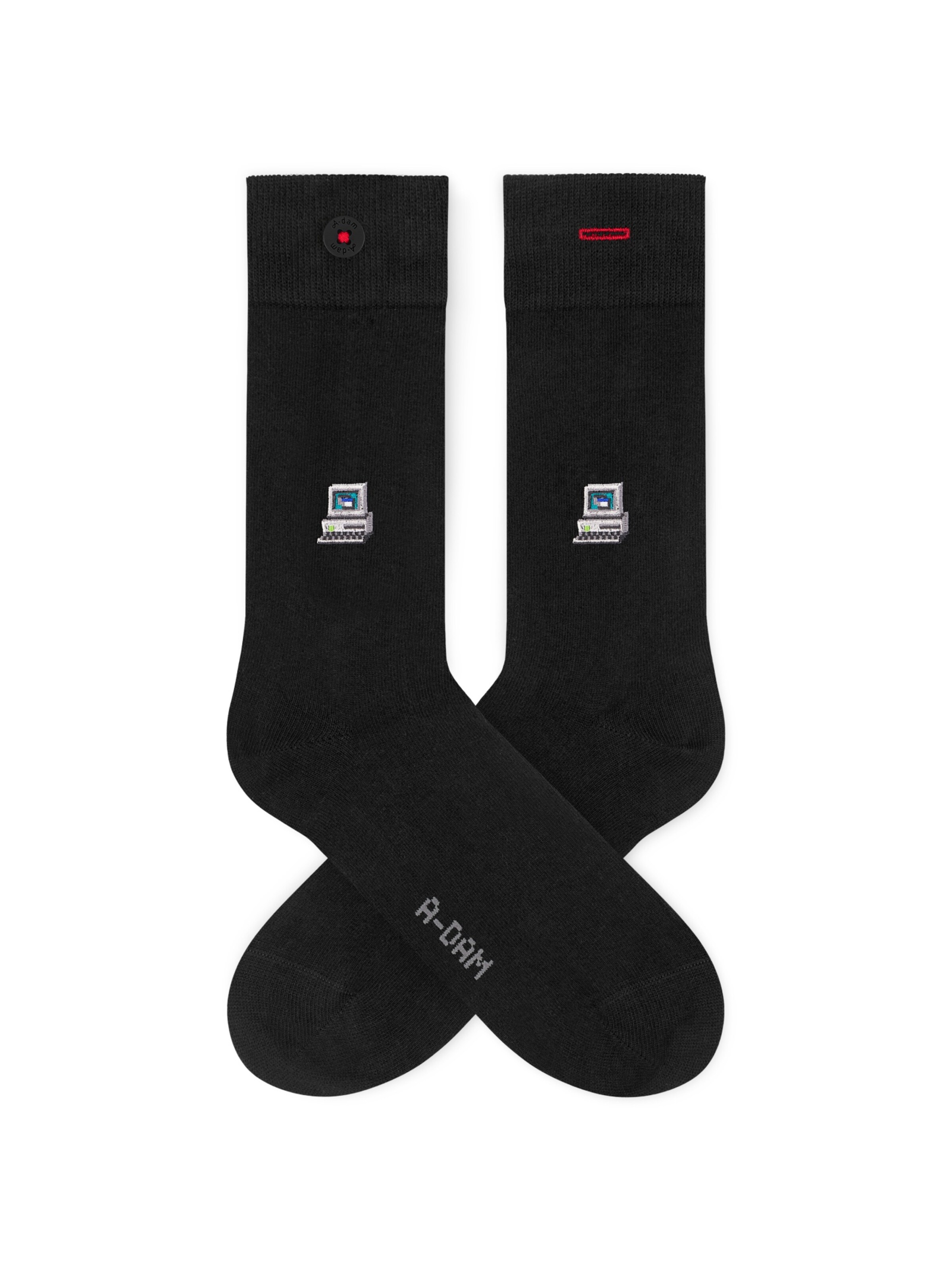 A-dam Socks 'COMPUTER' in Black