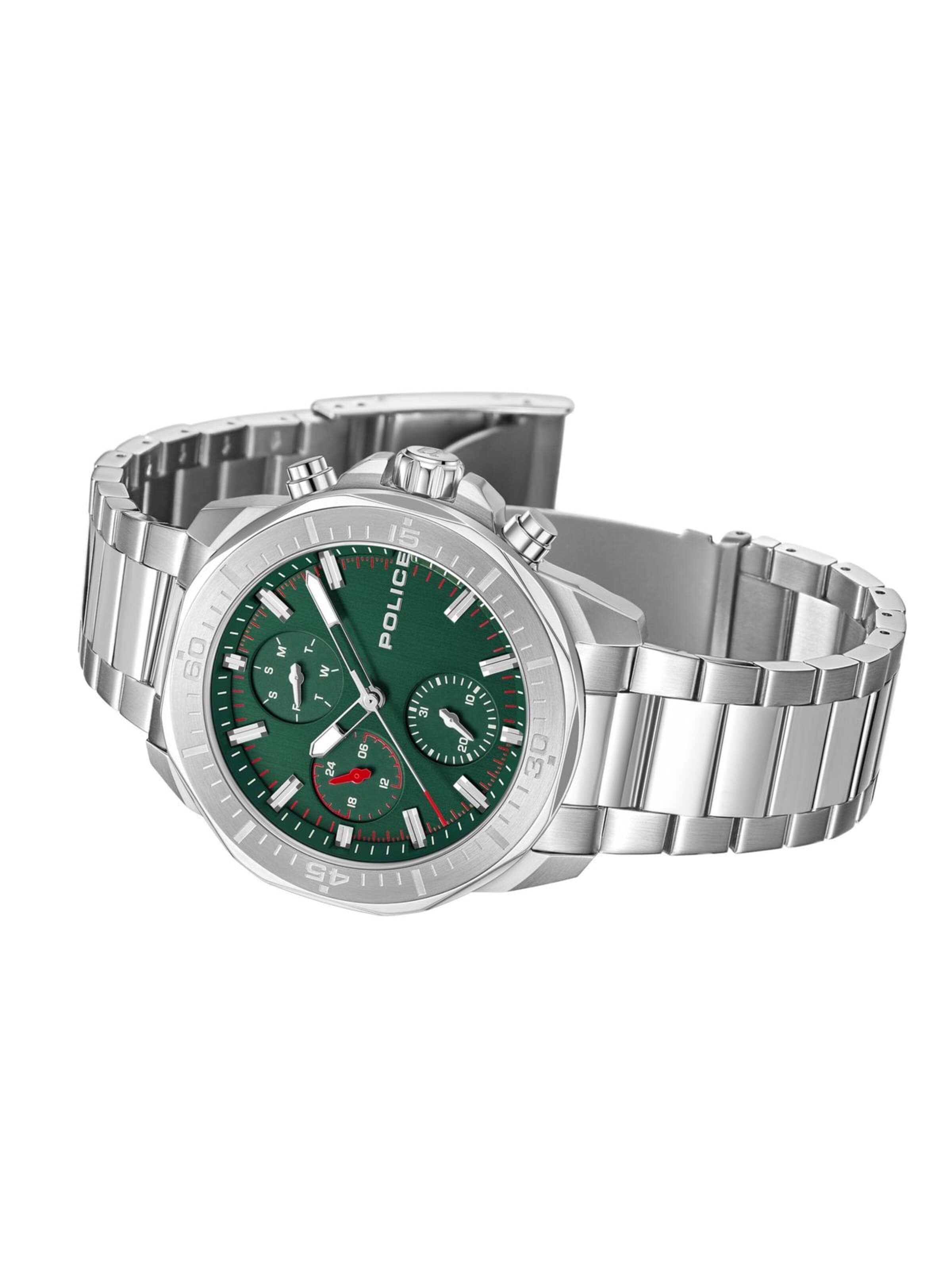 Montre à affichage analogique POLICE en vert