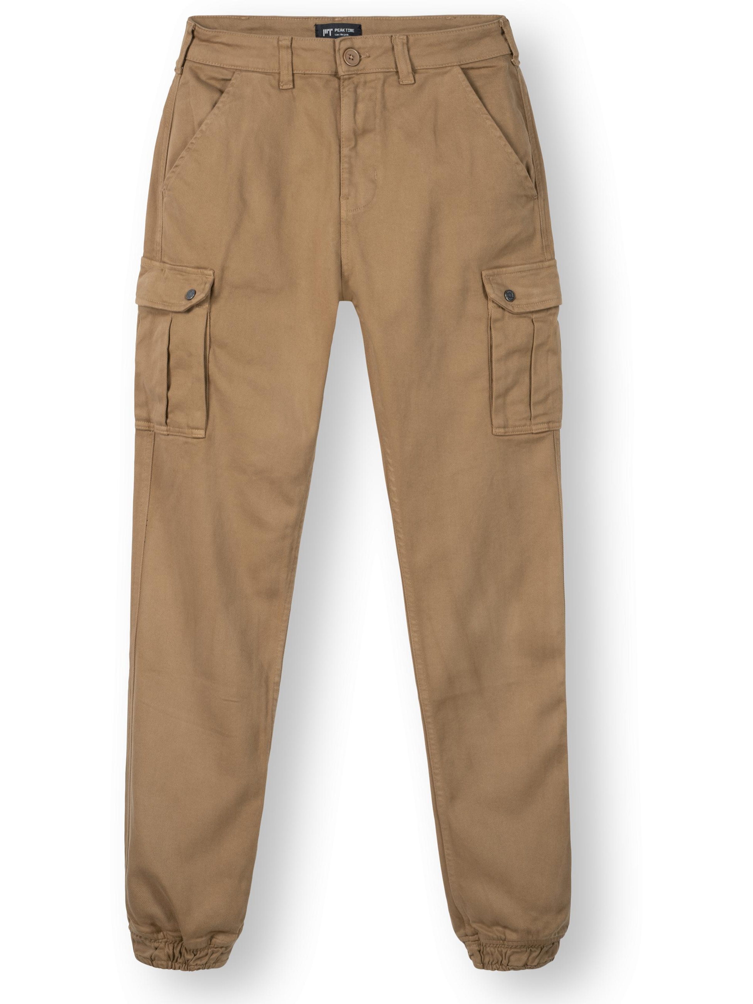 Pantalon cargo 'Siwas' Peak Time en marron : devant