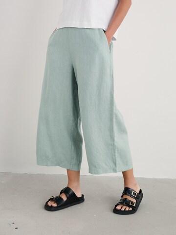 Seasalt Cornwall Wide leg Broek 'Merrivale' in Groen