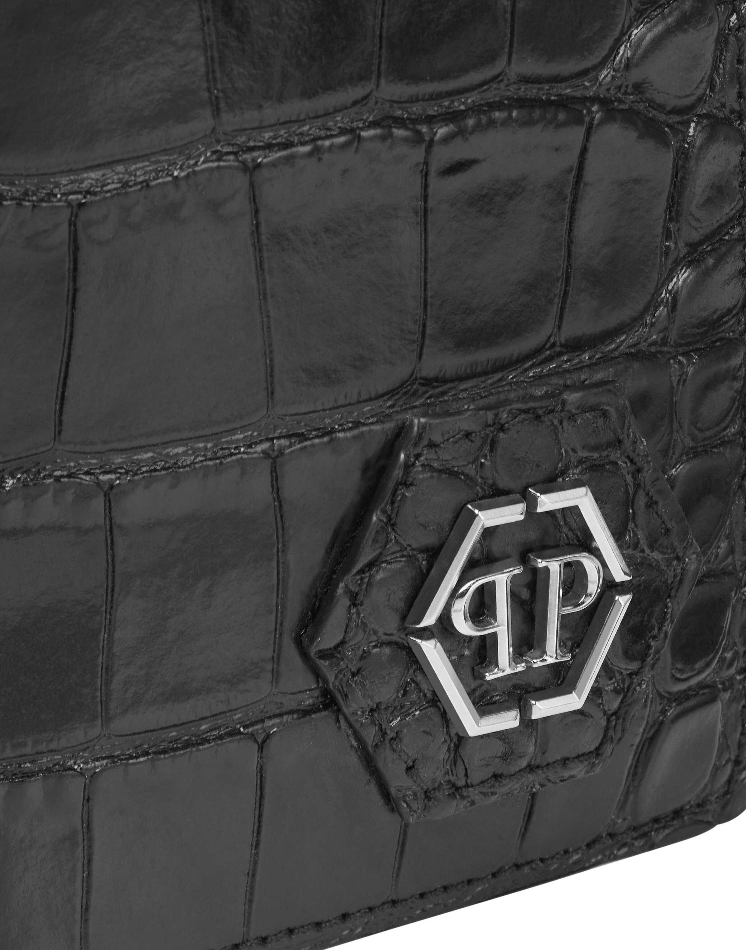 Portamonete di Philipp Plein in nero