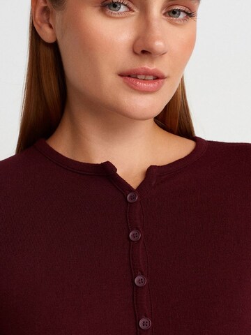 Dilvin Knit cardigan in Red