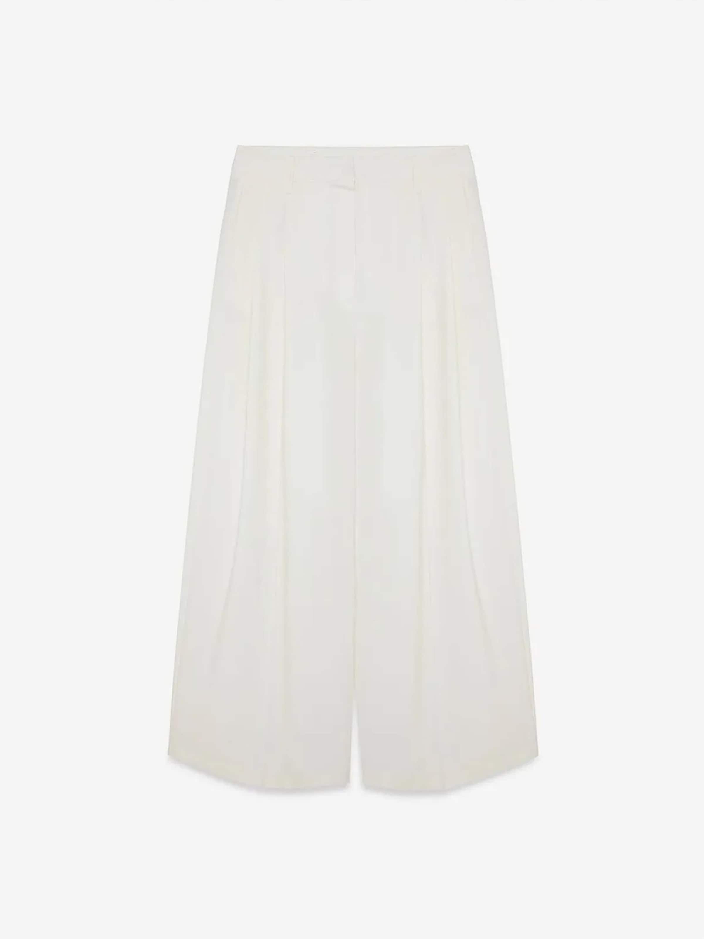 Dilvin Wide leg Pants in Beige: front