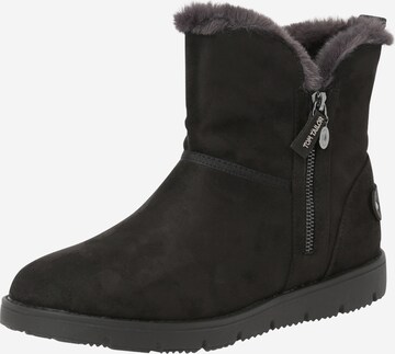 TOM TAILOR Snow Boots in Black: front