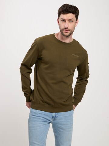 CROSS JEANS Sweatshirt in Grün: Vorderseite