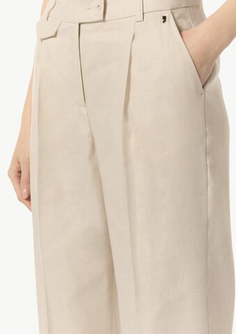 COMMA Wide leg Pleat-front trousers in Beige
