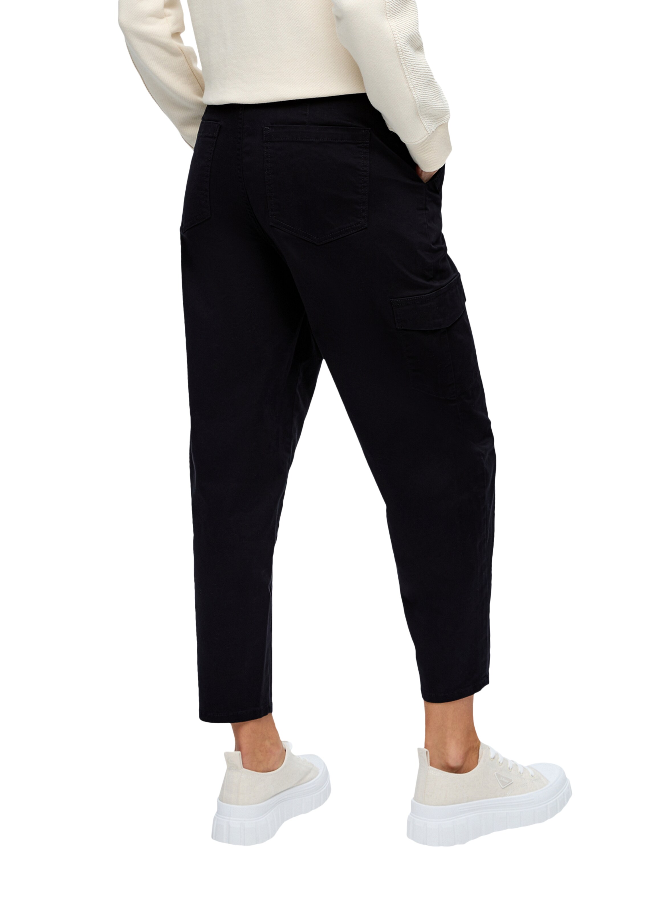 s.Oliver Ozke Hlače | črna barva