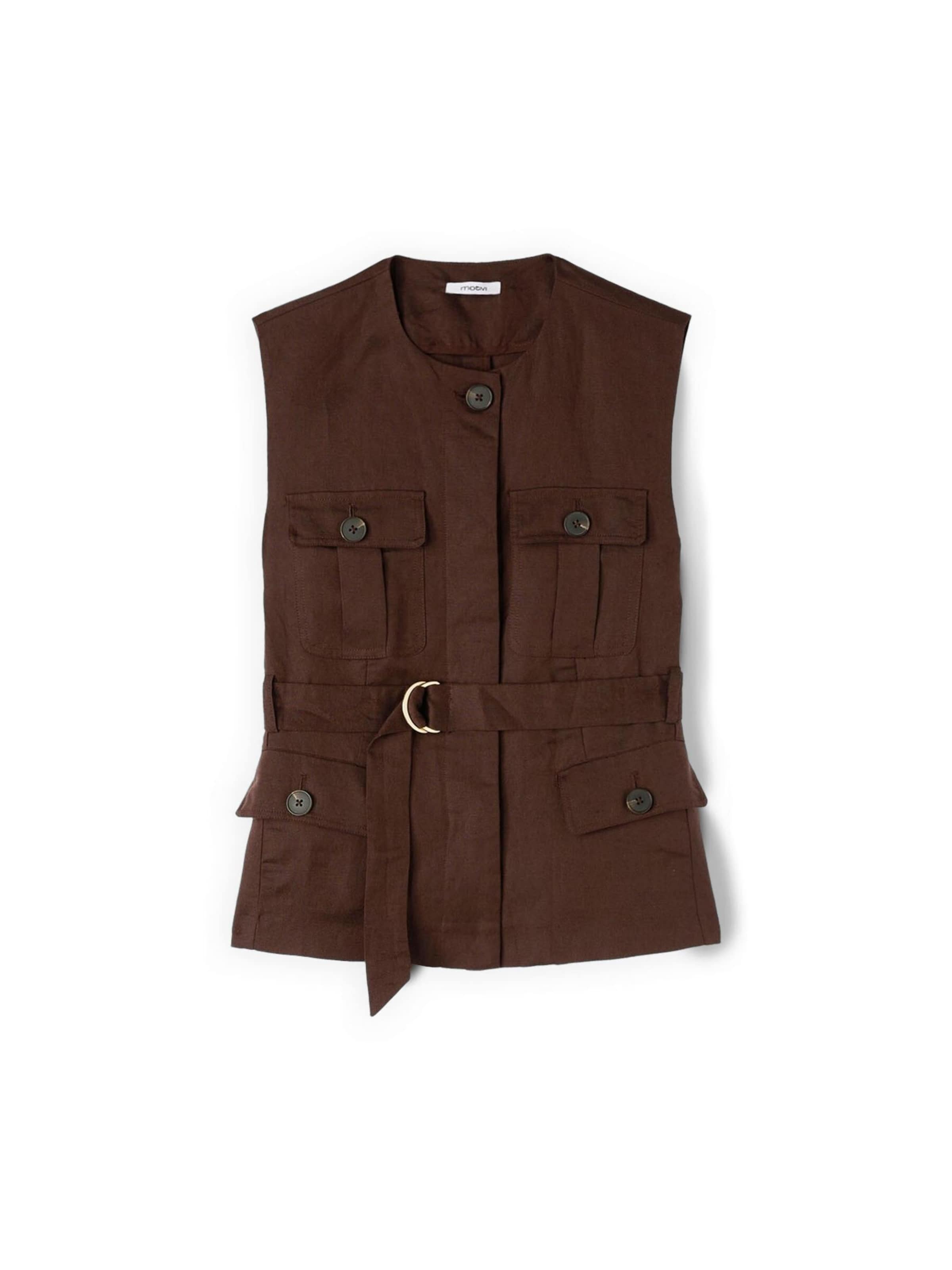 Gilet da completo di MOTIVI in marrone: frontale