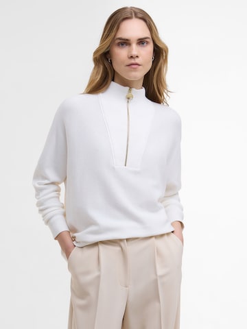 Barbour International Sweater 'Lola' in White: front