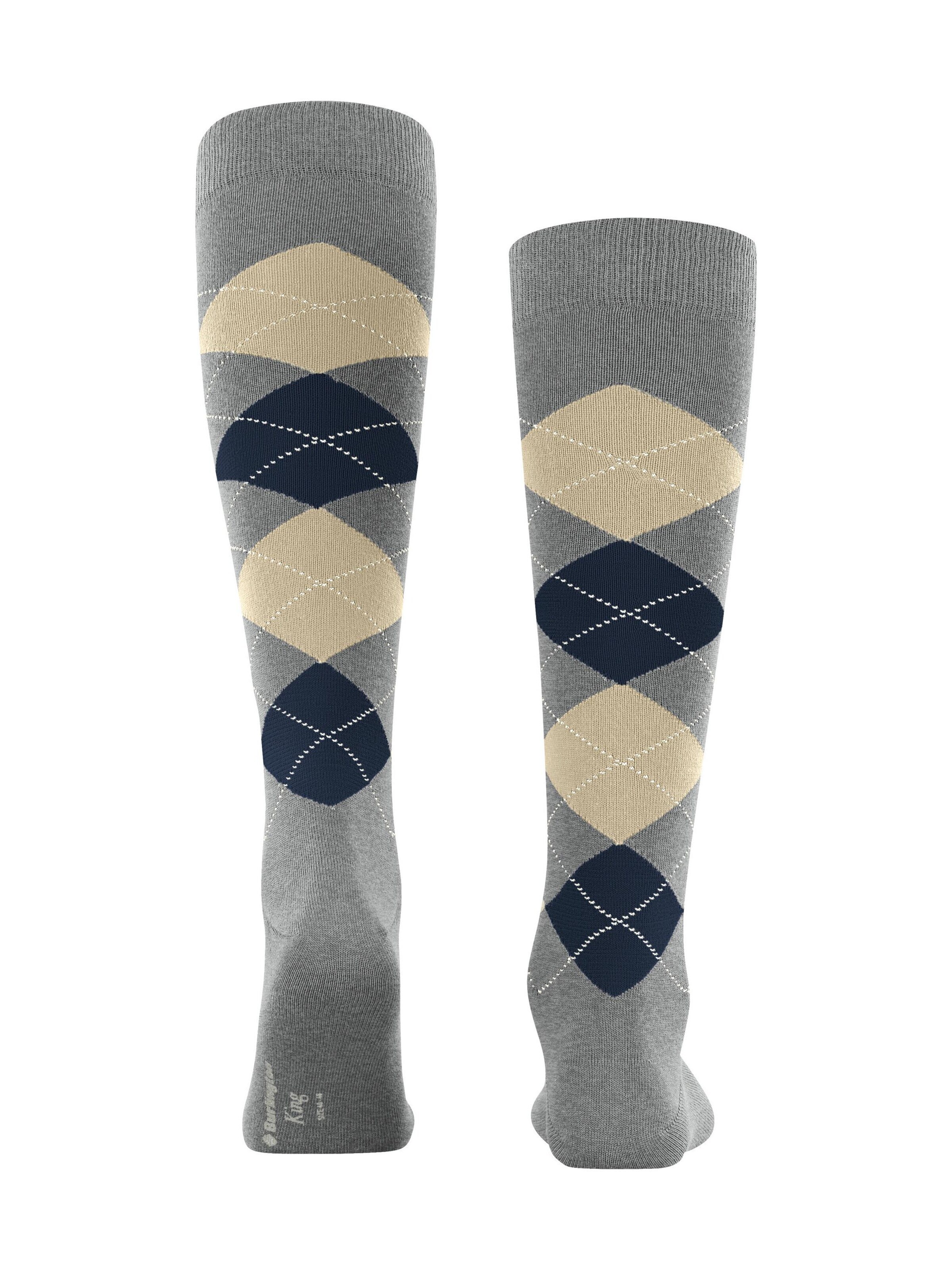 BURLINGTON Knee High Socks 'King' in Grey