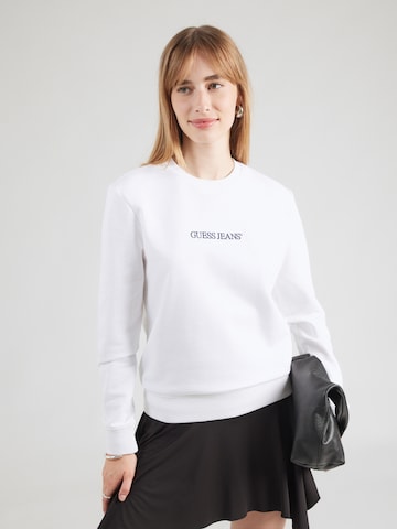 Felpa di GUESS JEANS in bianco: frontale
