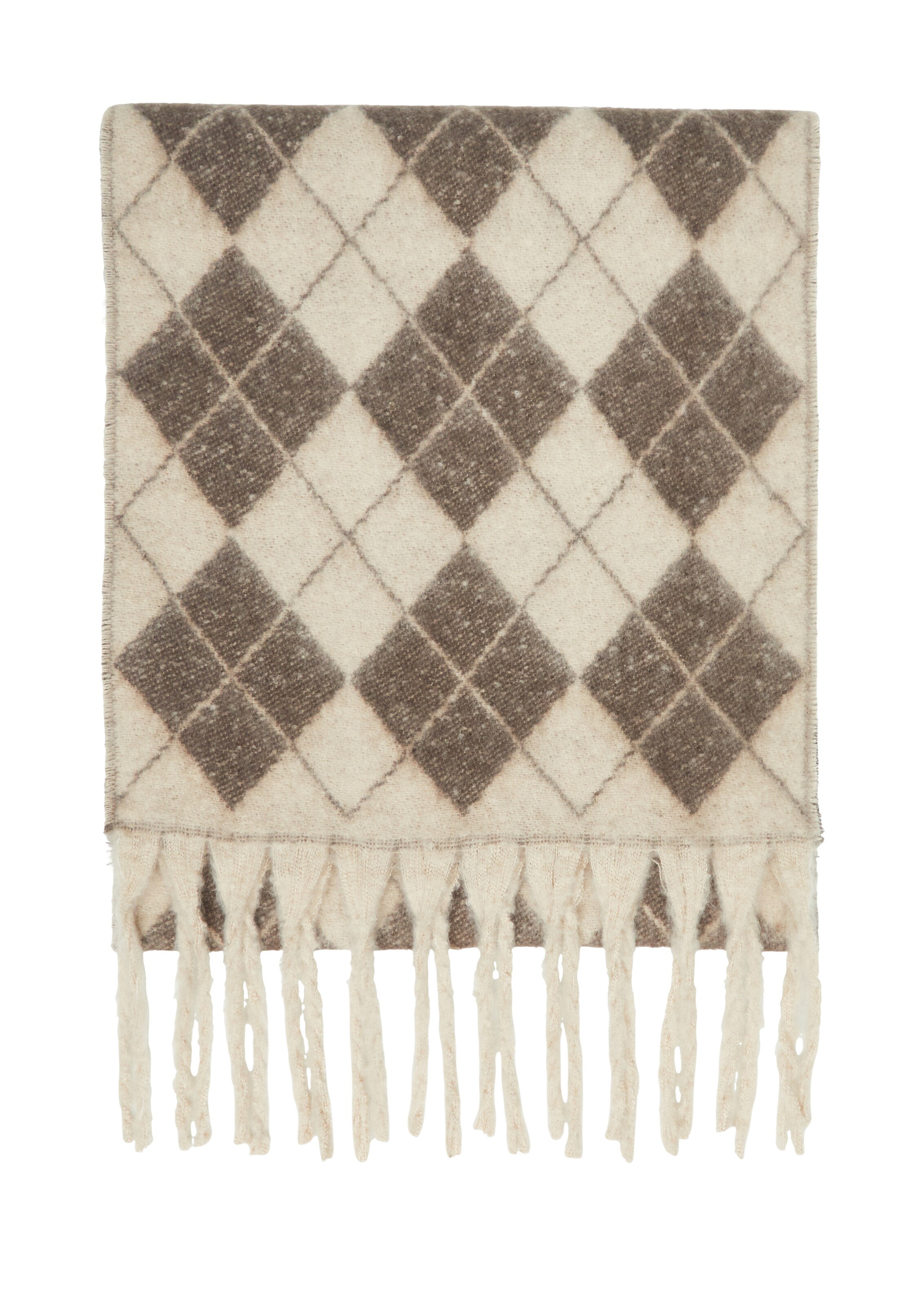 COMMA Écharpe en One Size en crème / beige foncé, Vue avec produit