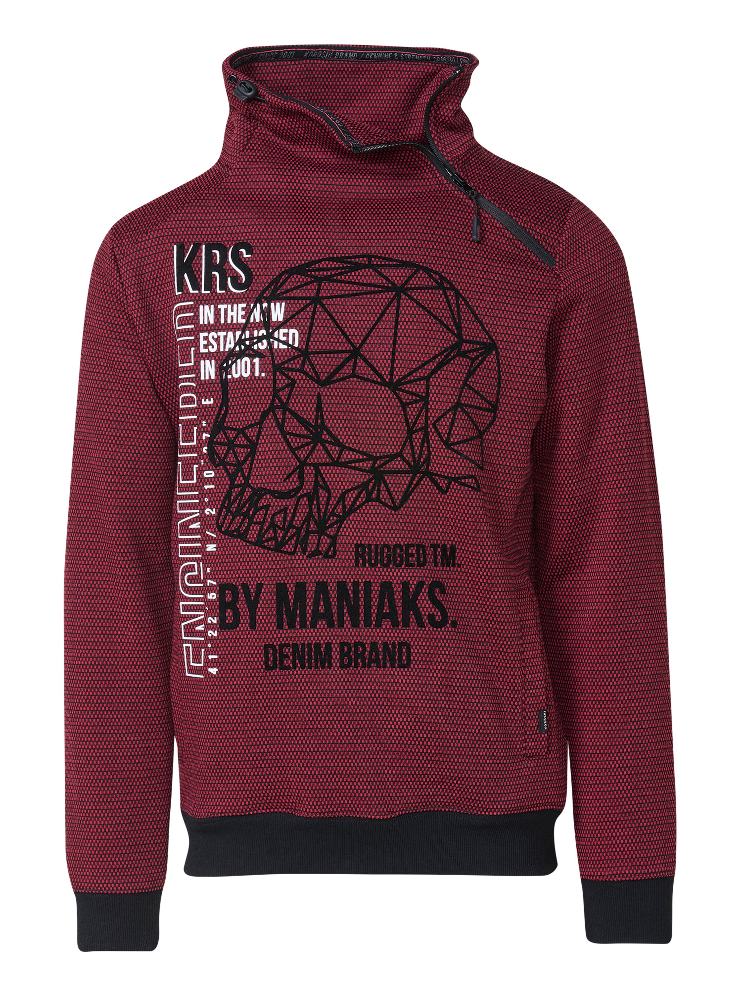 KOROSHI Μπλούζα φούτερ σε κόκκινο: μπροστά