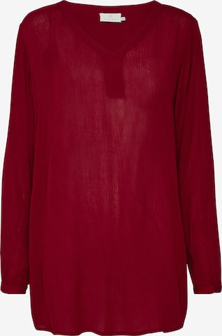 KAFFE CURVE Tunic 'Amber' in Red: front