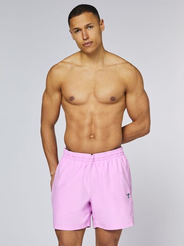 CHIEMSEE Athletic Swim Trunks in Purple: front